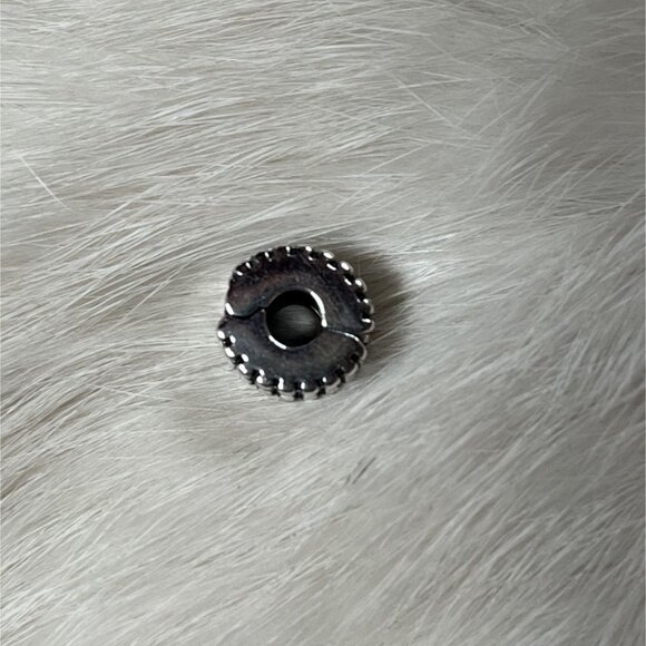Pandora Authentic Beveled Silver Clip for Bracelet Retired Design Sterling 925 - Picture 3 of 8